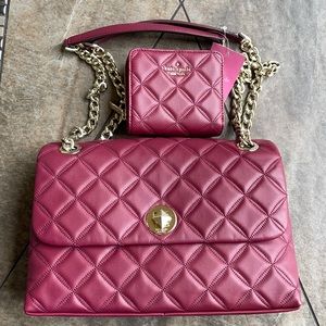 Kate Spade natalia small flap crossbody & SMALL ZIPAROUND WALLET